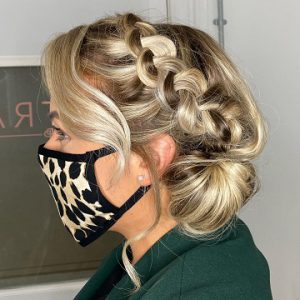 plaited side bun
