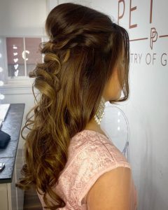 half up half down wedding hairstyle