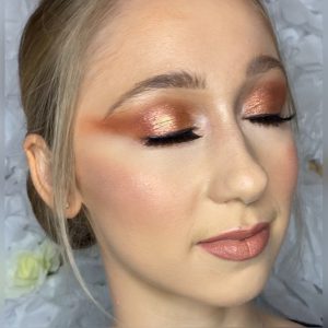 peach toned soft makeup look for fair skin