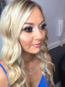 sultry glam makeup with dark eyes